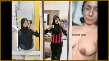 Cewe Hijab Kacamata Pap Nenen Toge Mulus poster