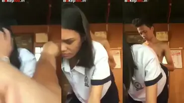Gadis Cantik Berseragam Kerja Pasrah Kasur poster