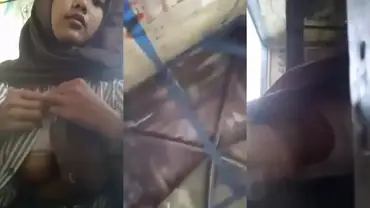 Ukhti Hijab Cantik Pasrah Kasur Rumah Kosong poster